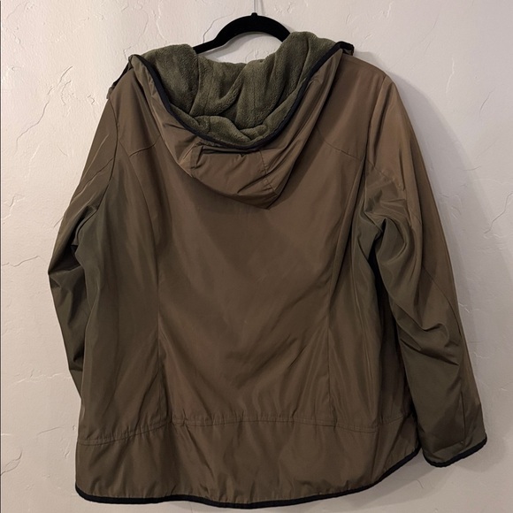 Michael Kors Women’s Hooded Athletic Logo Tape Coat, Size XL - Picture 7 of 7